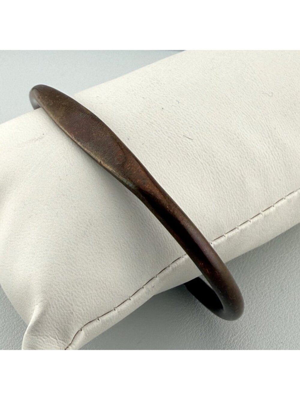 Vintage Copper Open Cuff Bracelet Rustic Patina Heavy Size 7.25